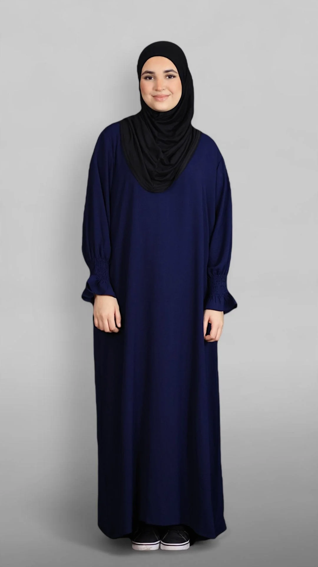 Nora Crinkle Abaya (Navy)
